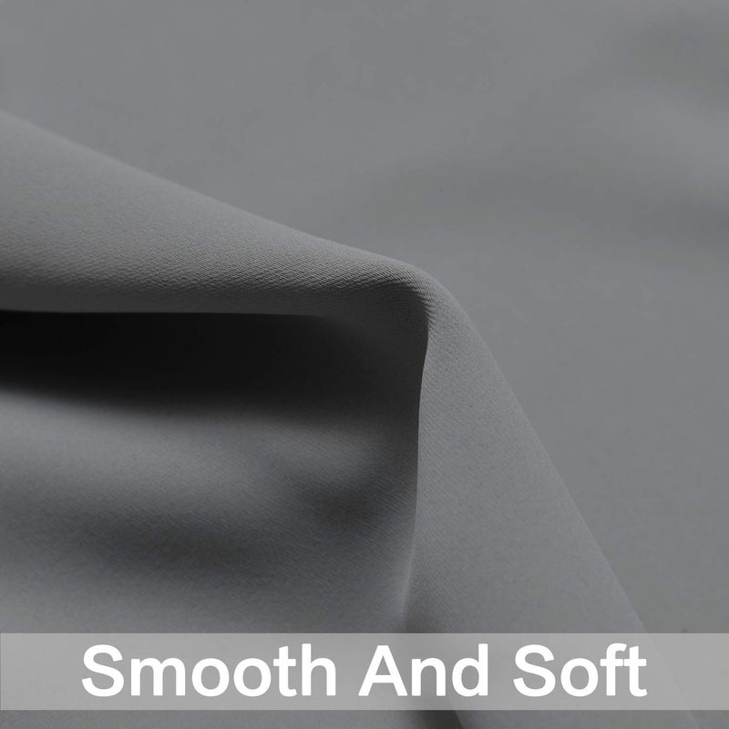 Yakamok Room Darkening Grommet Window Drapes Thermal Insulated Light Blocking Blackout Curtains for Bedroom(38Wx63L,Grey,2 Panels) - Image 4